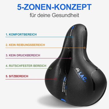 Велосипедне сідло Lachesis: комфортне, гелеве, з гелевою подушкою, для чоловіків та жінок, підходить для гірських, шосейних та трекінгових велосипедів, блакитне