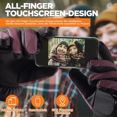 Зимові рукавички Rivmount для чоловіків та жінок, термо рукавички, водонепроникні велосипедні рукавички, вітронепроникні рукавички з підтримкою сенсорного екрану, теплі гірськолижні рукавички для катання на лижах, походів, велоспорту, мотоцикла. RG802 (XL