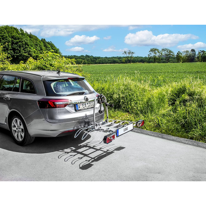 Велотримач EUFAB 11556 для фаркопу: Amber 4 - переноска на 4 велосипеда