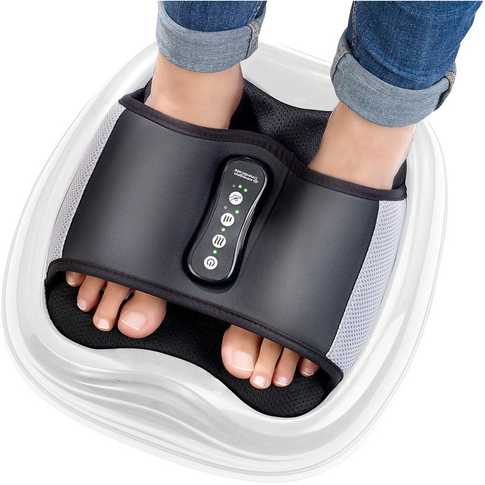 newgen medicals Shiatsu масажер для ніг з підігрівом і акупунктурою, 3D повітряна масажна система, електричний масажер для стоп, теплі шкарпетки