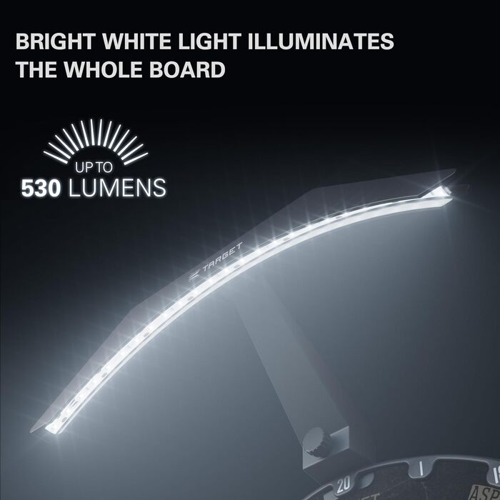 LED підсвітка для дартсу Target Darts – яскраве світлодіодне освітлення для дартс-дошки, універсальне кріплення, довжина кабелю 3 м, легкий монтаж