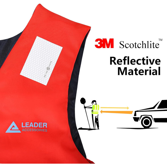 Спасальний жилет Leader International для дорослих, червоний, 30-50кг, для водних видів спорту, плаваючий, 50N