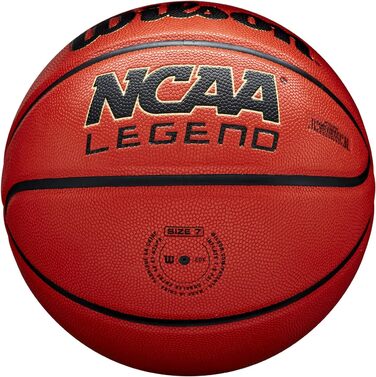 Баскетбольний м'яч Wilson NCAA Legend розмір 5, помаранчево-чорний, універсальний