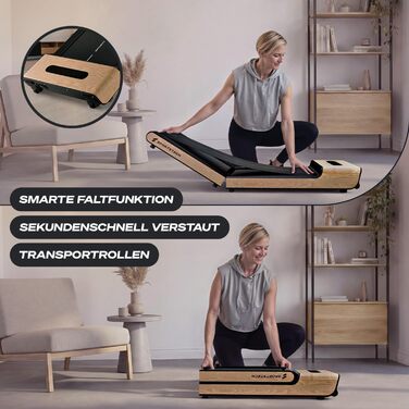 Бігова доріжка Sportstech WalkingPad Pro для дому: складана, до 8 км/год, з лічильником кроків, для офісу та дому, вантажність 120 кг, з додатком, тиха, німецька якість