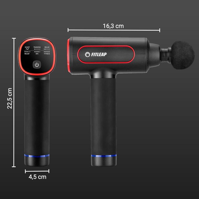 Масажний пістолет Fitleap Pro з 6 насадками та 6 режимами, 3200 об/хв, USB-C, для масажу м'язів шиї, спини, плечей і ніг