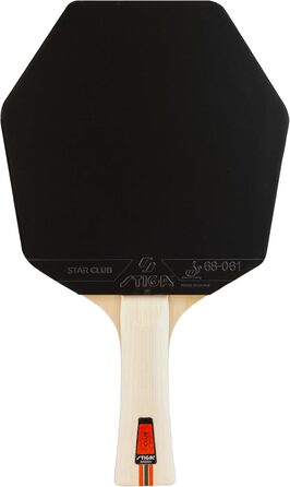 Стіга Клуб Сайбершейп - пінг-понгова ракетка для початківців, 5-шарове дерево, накладка Star Club, велика зона удару, найкраще технічне навчання з самого початку