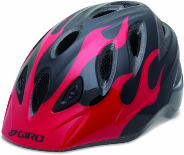 Дитячий велосипедний шолом Giro Rascal 46-50 см, червоний з чорними вогнями