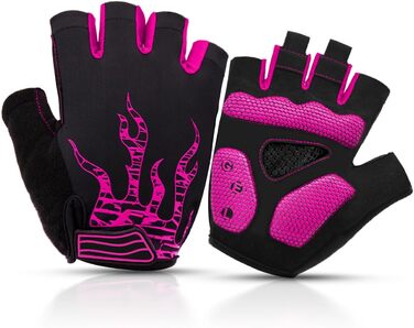 Велосипедні рукавички з гелевою вставкою, півпальцеві, чоловічі, для гірського велосипеда, спортивні, рожеві, розмір L