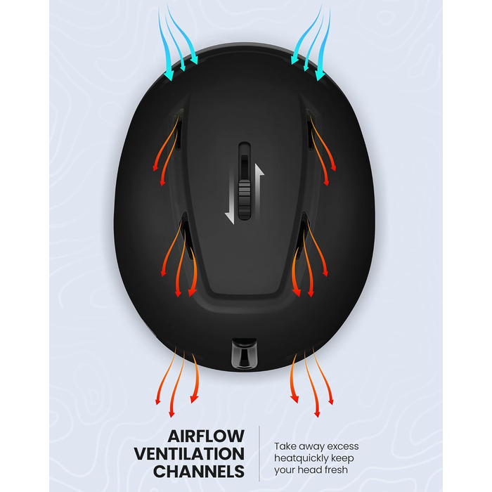 Гірськолижний шолом OutdoorMaster MIPS для чоловіків та жінок, сноуборд-шолом з вентиляцією, з полікарбонату та EPS, індивідуальна посадка