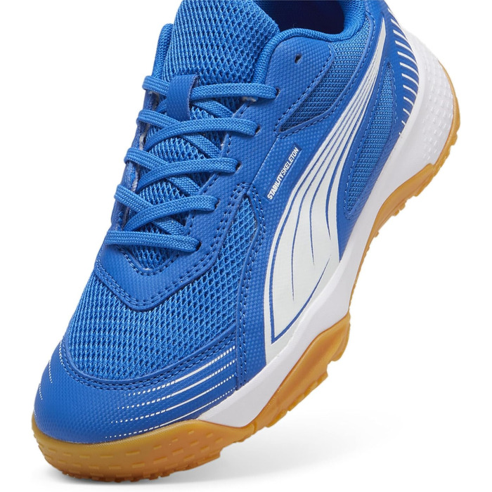 Дитячі унісекс кросівки для залу Puma Solarflash III Jr Indoor Court Shoe, синій/білий, розмір 28 EU