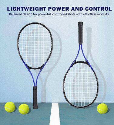 Тенісний набір 2 шт. для сім'ї: 27 дюймів, 68.6 см, для початківців, блакитний