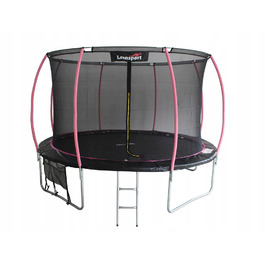 Батут LEAN Sport Max 16ft, чорно-рожевий