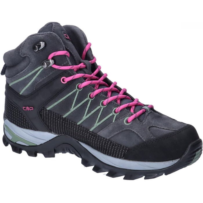 Жіночі трекінгові черевики CMP Rigel Mid Wmn Wp, Антрацит/Мінерально-зелений, 40 EU