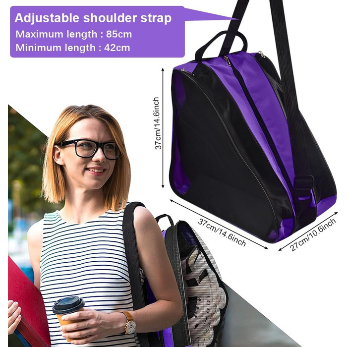 Сумка для ковзанів Tasche: для фігурного катання, хокею, лиж. З регульованим ременем. Для чоловіків та жінок.