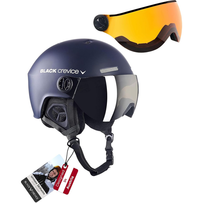 Шолом гірськолижний Black Crevice Arlberg з візором 2 шт. Navy/Білий S/M (54-57)