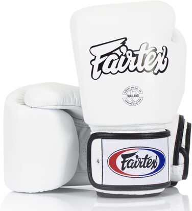 Боксерські рукавички Fairtex BGV1 16 oz для Муай-Тай, MMA, тренувань та спарингів, легкі, амортизуючі, для чоловіків, жінок і дітей, білі