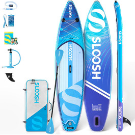 Надувна SUP-дошка SLOOSH 11'6 з аксесуарами, антиковзке EVA покриття, легка сумка, помпа, для підлітків і дорослих, Arctic Drift