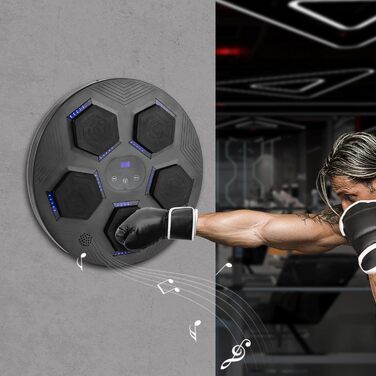 Електронна музична боксерська машина ACROSSPART з Bluetooth, настінна, для дорослих, регульована швидкість