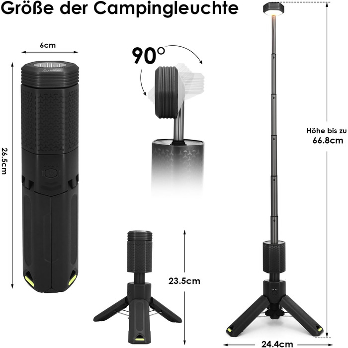 Налобний ліхтар-телескоп з акумулятором 10500mAh, водонепроникний, з магнітною основою та сумкою (чорний)