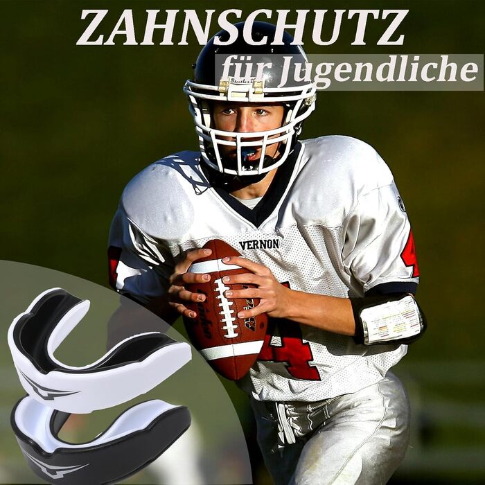 Захист для зубів для дітей 11-16 років (2 шт.) - спортивний капу для хокею, кікбоксингу, регбі, футболу, боксу - надійний захист, CE