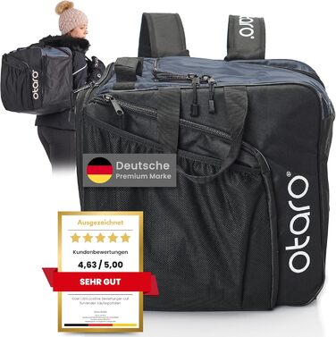 Чохол для лижних черевиків Otaro з відділенням для шолома | Сумка для лиж, шолома та аксесуарів | Водонепроникний, міцний, 57L | Сірий