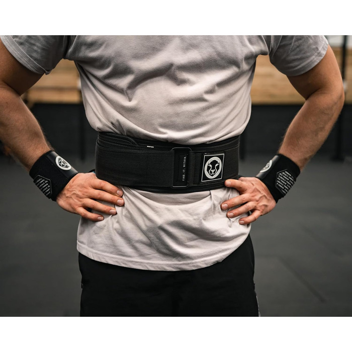 Пояс для пауерліфтингу Mammal Strength, автоматичне фіксування, 15,2 см, чорний, XL (талія 102-114 см), для кроссфіту, станова тяга, підтримка спини