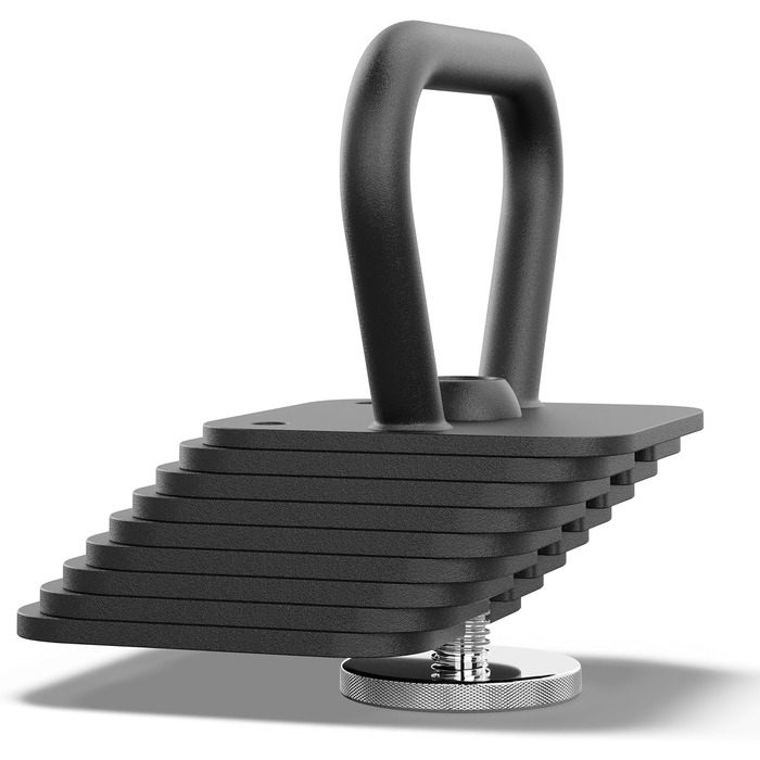 ZIPRO Kettlebell SQUARE: регульована гиря до 19 кг для силових тренувань та фітнесу вдома