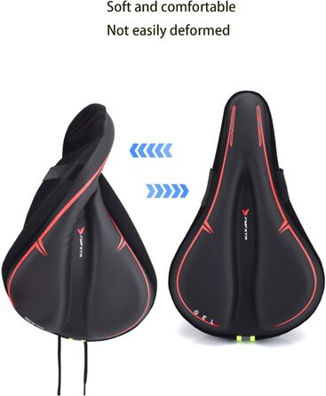 Покриття для велосипедного сидіння з гелевою подушкою, водонепроникне, для гірського велосипеда, велотренажера, чорного кольору