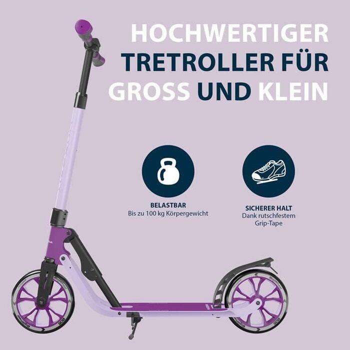 Самокат HUDORA BigWheel 205 Advanced з тросовим замком
