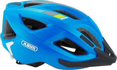 ABUS Aduro 2.0 — універсальний велосипедний шолом з підсвіткою, спортивний дизайн для міста, для жінок і чоловіків, синій (steel blue), розмір L (58-62 см)