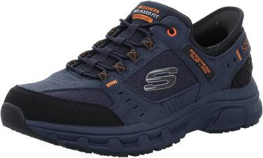 Чоловічі кросівки Skechers Oak Canyon Consistent Winne Hands Free - Navy Leather Textile Orange Trim