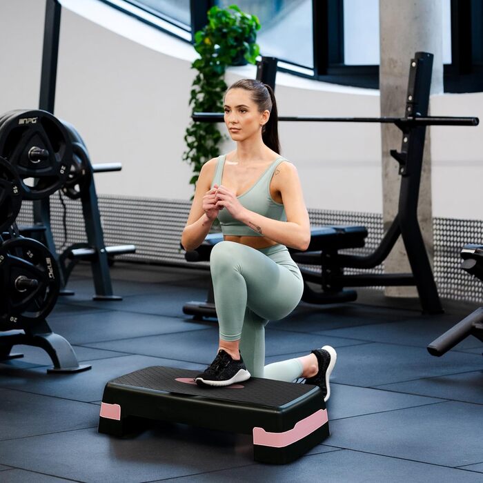 Queenfit Step платформа для аеробіки - регульована фітнес-платформа для дому, 2-рівнева