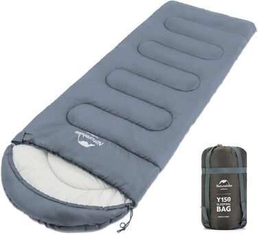 Спальний мішок Naturehike з капюшоном для кемпінгу, легкий та зручний, ідеальний для відпочинку на природі та подорожей, колір блакитний (7~11°C)