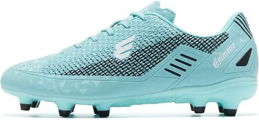Чоловічі футбольні бутси для гри на траві, легкі, з покращеним зчепленням та комфортом (36 EU, Аквамарин Чорний)