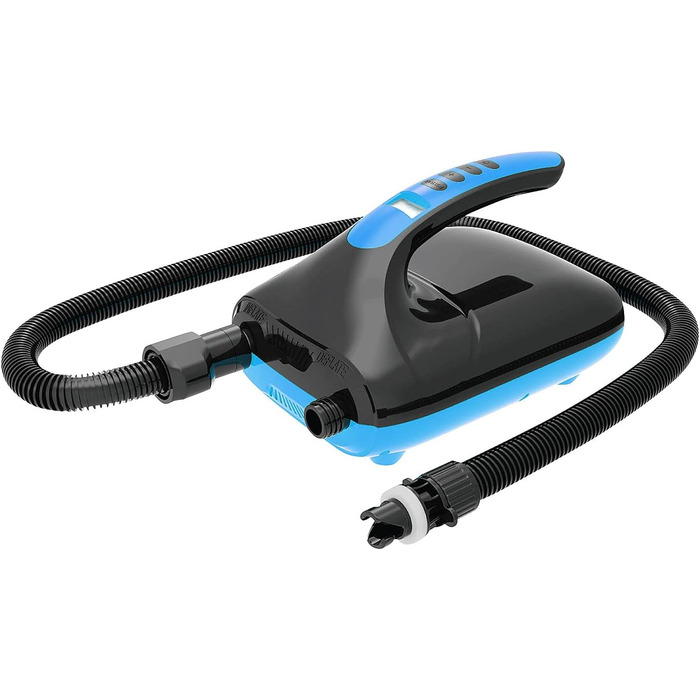 Електрична повітряна помпа для SUP-дошок та човнів AGT, 500 л/хв, з 6 насадками, для надувних човнів та SUP