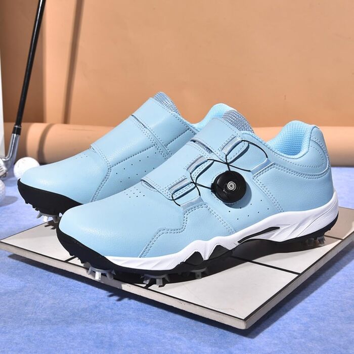 Жіночі гольф-туфлі водонепроникні, дихаючі, з шипами, для тренувань, розмір 36-42 EU, блідо-блакитні