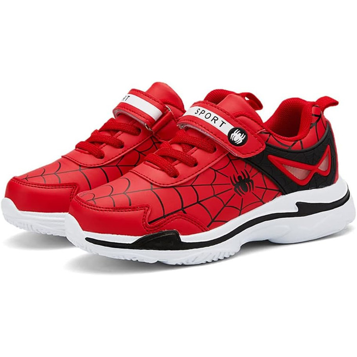 Дитячі кросівки Kinder Spinne для бігу та баскетболу, спортивне взуття для хлопчиків, розмір 27-39 EU (32 EU, червоний)