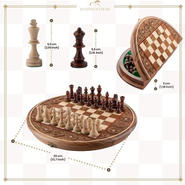Шахи Master of Chess ручної роботи з дерева, рубінові, декоративні, фігурні