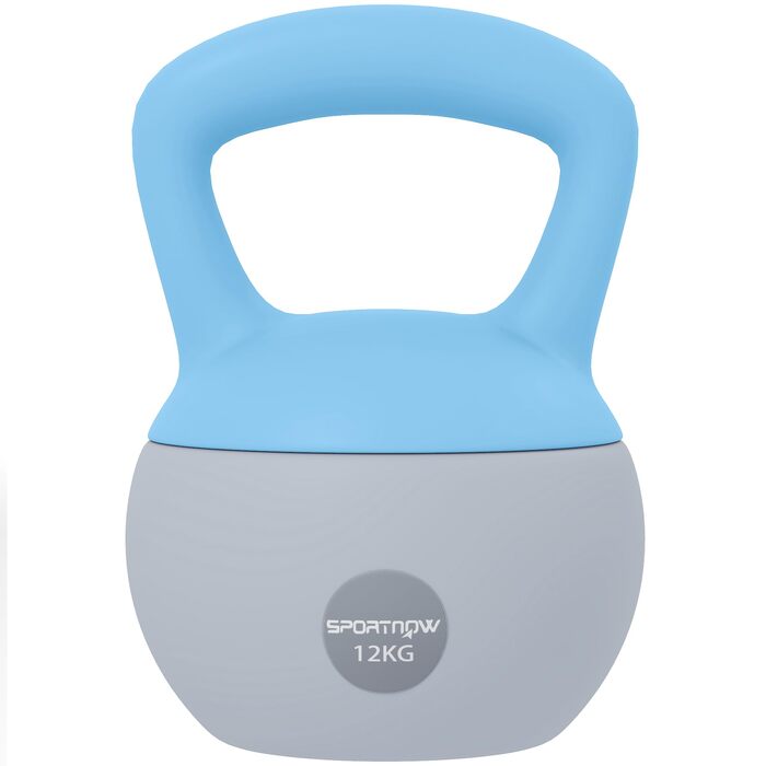 Гантель SPORTNOW Soft Kettlebell 12 кг з нековзким ручним захватом для фітнесу та силових тренувань вдома