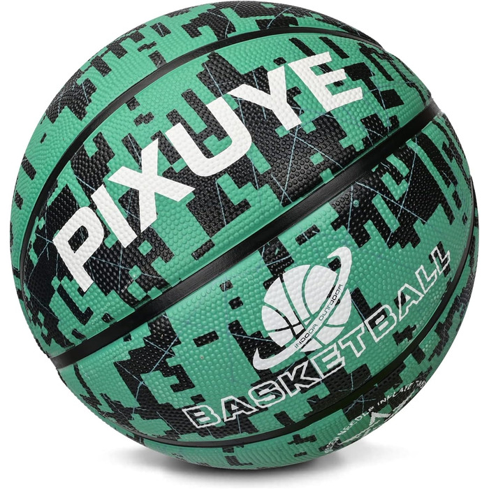 Баскетбольний м'яч Jicsetk, розмір 5/7, міні-баскетбольний м'яч для дітей, підходить для гри на вулиці та в приміщенні (зелений)