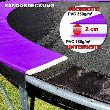 Трамплін для саду Outdoor FGOS (діаметр 305 см, ліловий + чорний) - ідеальна розвага для дітей