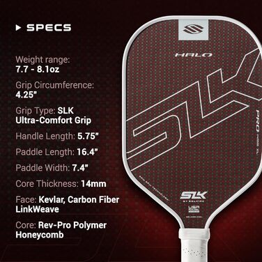 Падл для піклболу Selkirk SLK Halo Control XL Pro | Rot 2025 | XL (довгаста форма)