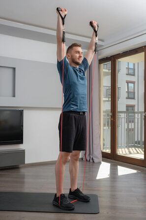 Набір фітнес-гумок з 5 рівнями опору до 100 кг, латекс, для силових тренувань та пілатесу, еспандери, ідеально для тренувань та нарощування м'язів, фітнес-гумки преміум-якість