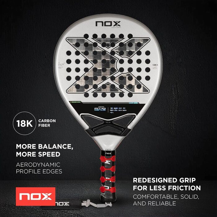 Падельна ракетка Nox AT10 Genius 18K Agustin Tapia 2024, карбон