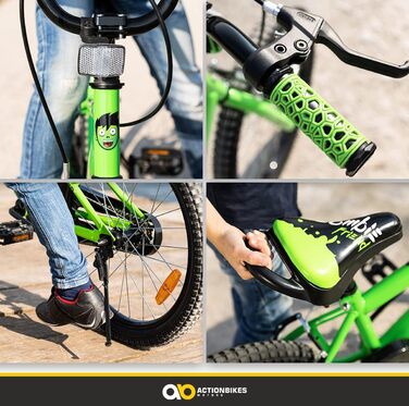 Дитяче велосипед Actionbikes Zombie 20 дюймів: V-Brake гальма, захист від бруду, для дітей 2-9 років