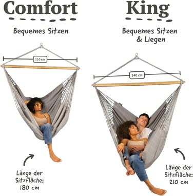 Крісло-гамак La Siesta Domingo Comfort (Мигдаль) - розкішний відпочинок з бамбука та органічної бавовни GOTS