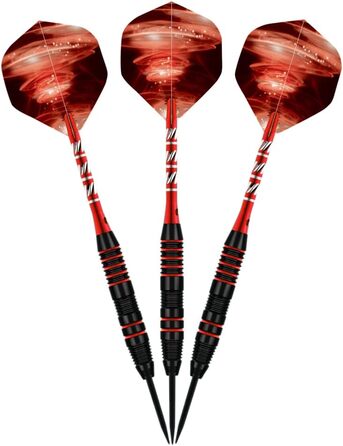 Дарти сталеві професійні Dartpfeil 22г (червоні) + запасні стрижні та чохол