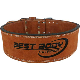 Унісекс шкіряний пояс для пауерліфтингу Best Body Nutrition, розмір M, коричневий, натуральна шкіра
