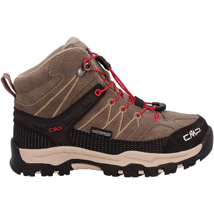CMP Rigel Mid - Трекінгове взуття для дітей, водонепроникне, 32 EU, кольори Deserto/Carminio