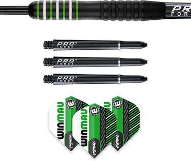 WINMAU Rookie набір латунних дротиків з крилами, стрижнями та ексклюзивною брошурою, синій, червоний, зелений